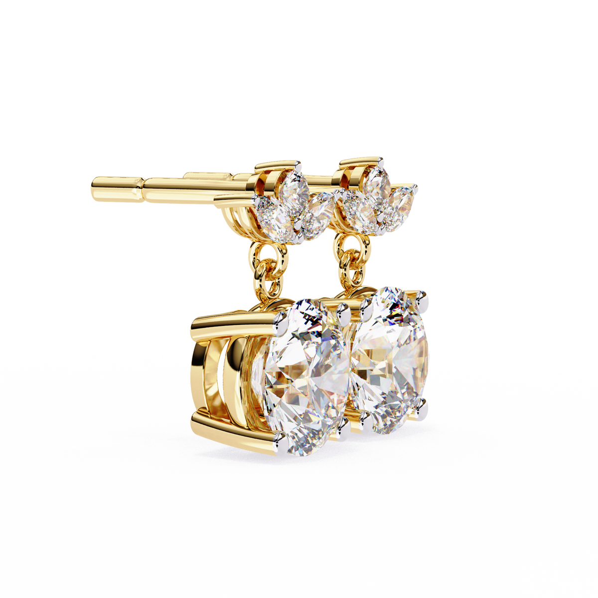 Trinity Solitaire Earring