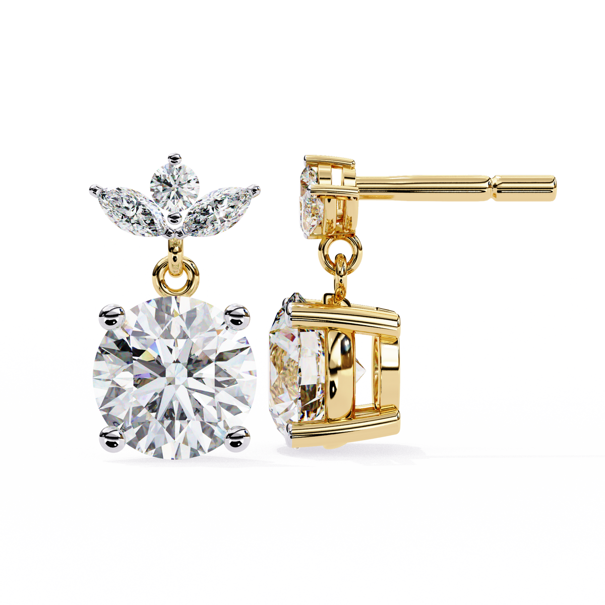 Trinity Solitaire Earring
