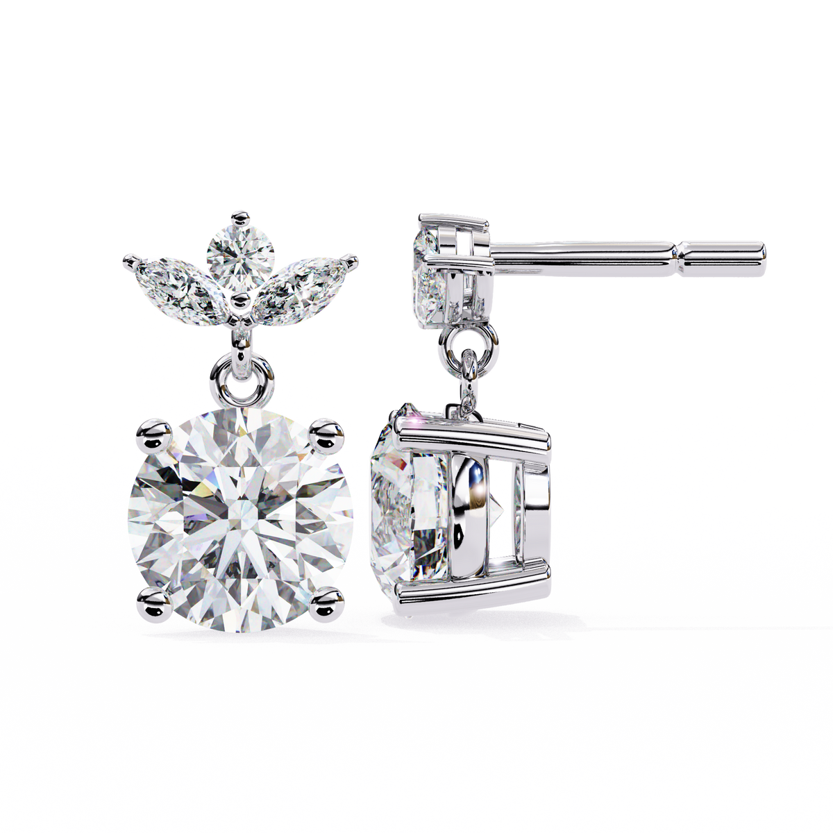 Trinity Solitaire Earring