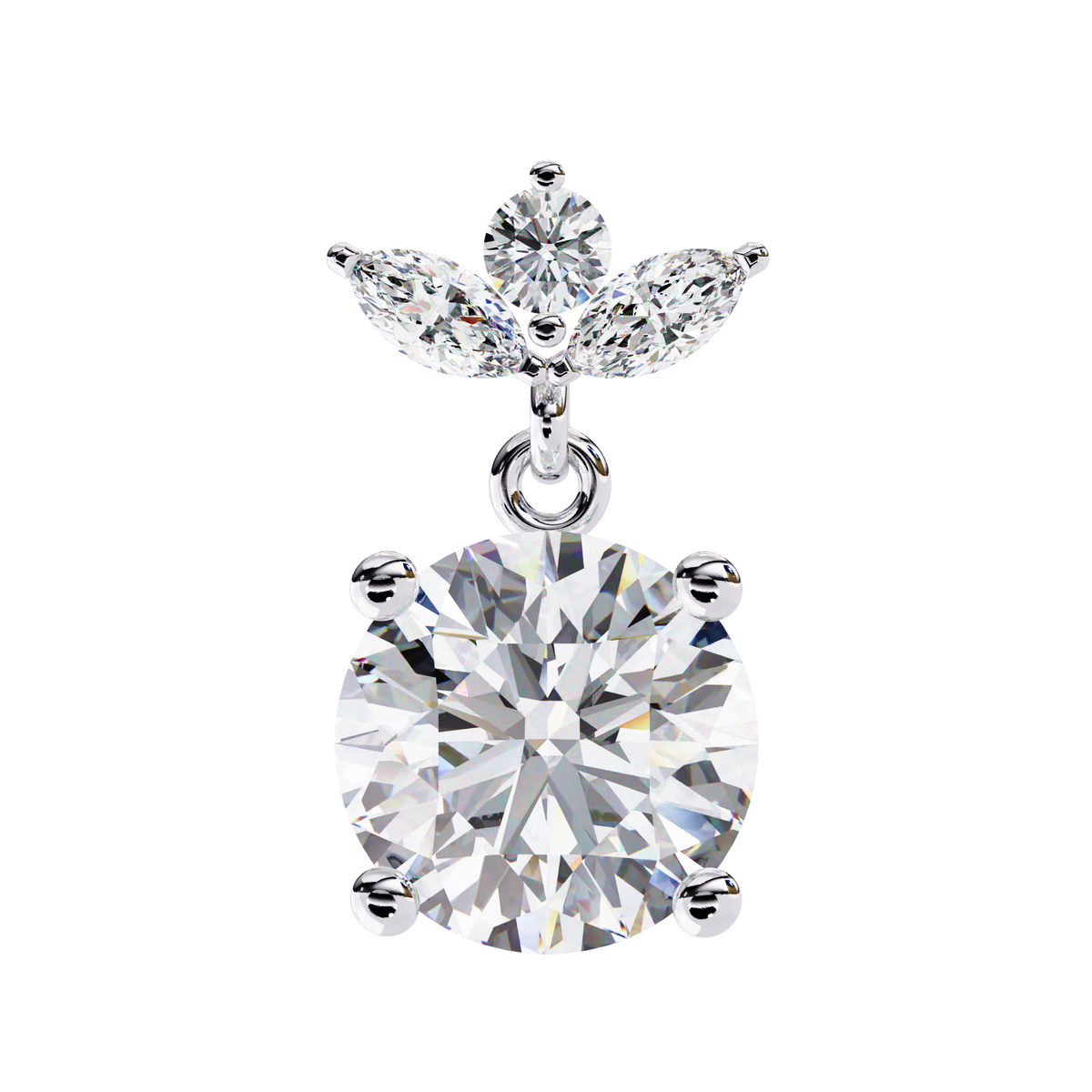 Trinity Solitaire Earring