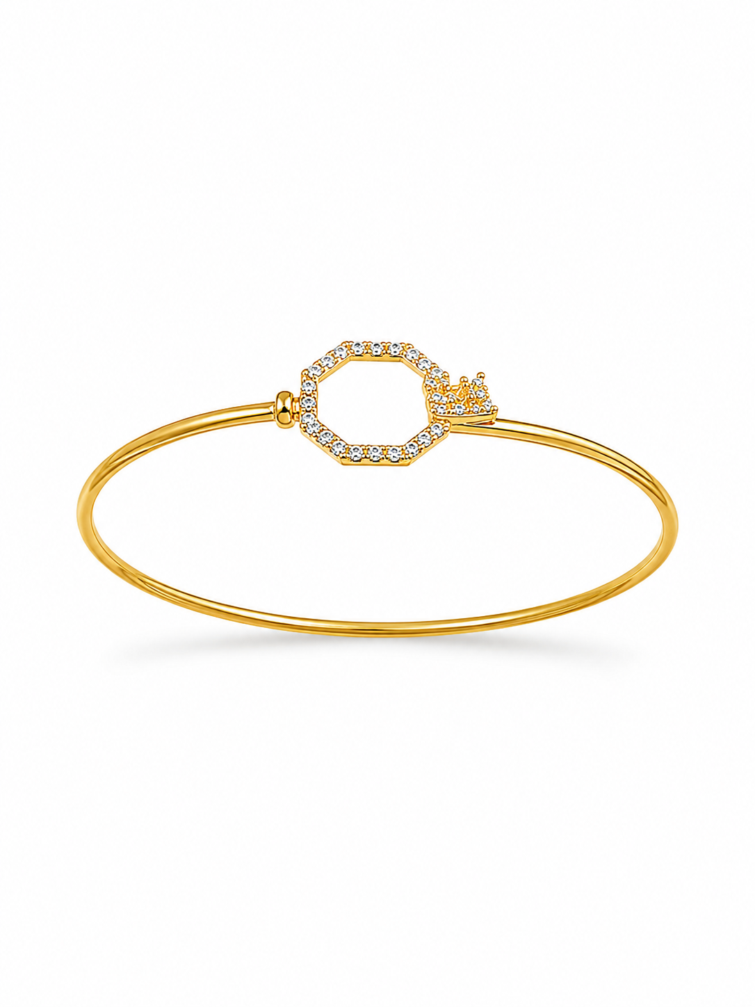 Regal Halo Open Bracelet