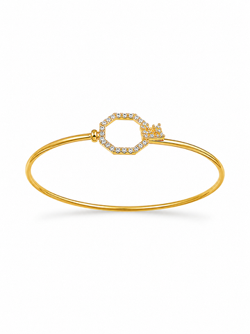 Regal Halo Open Bracelet