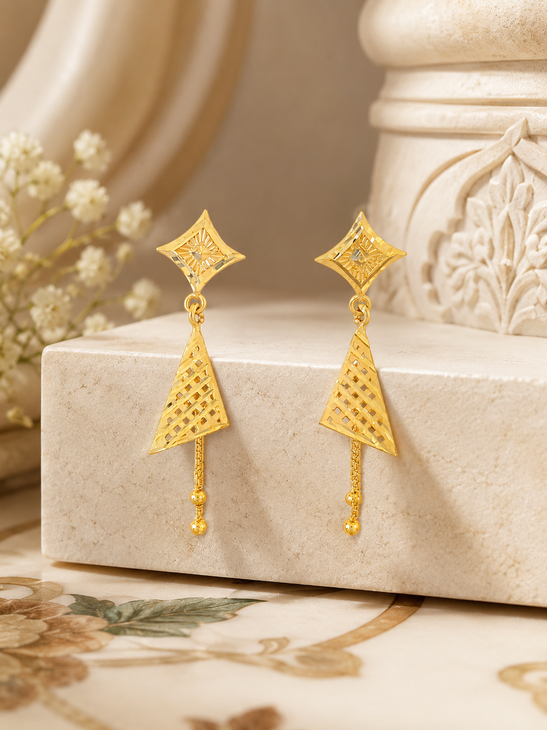 Golden Rhythm studs