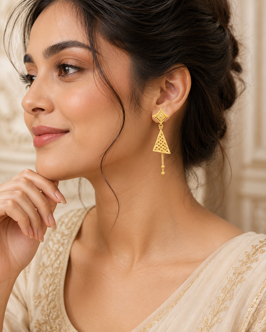 Golden Rhythm studs