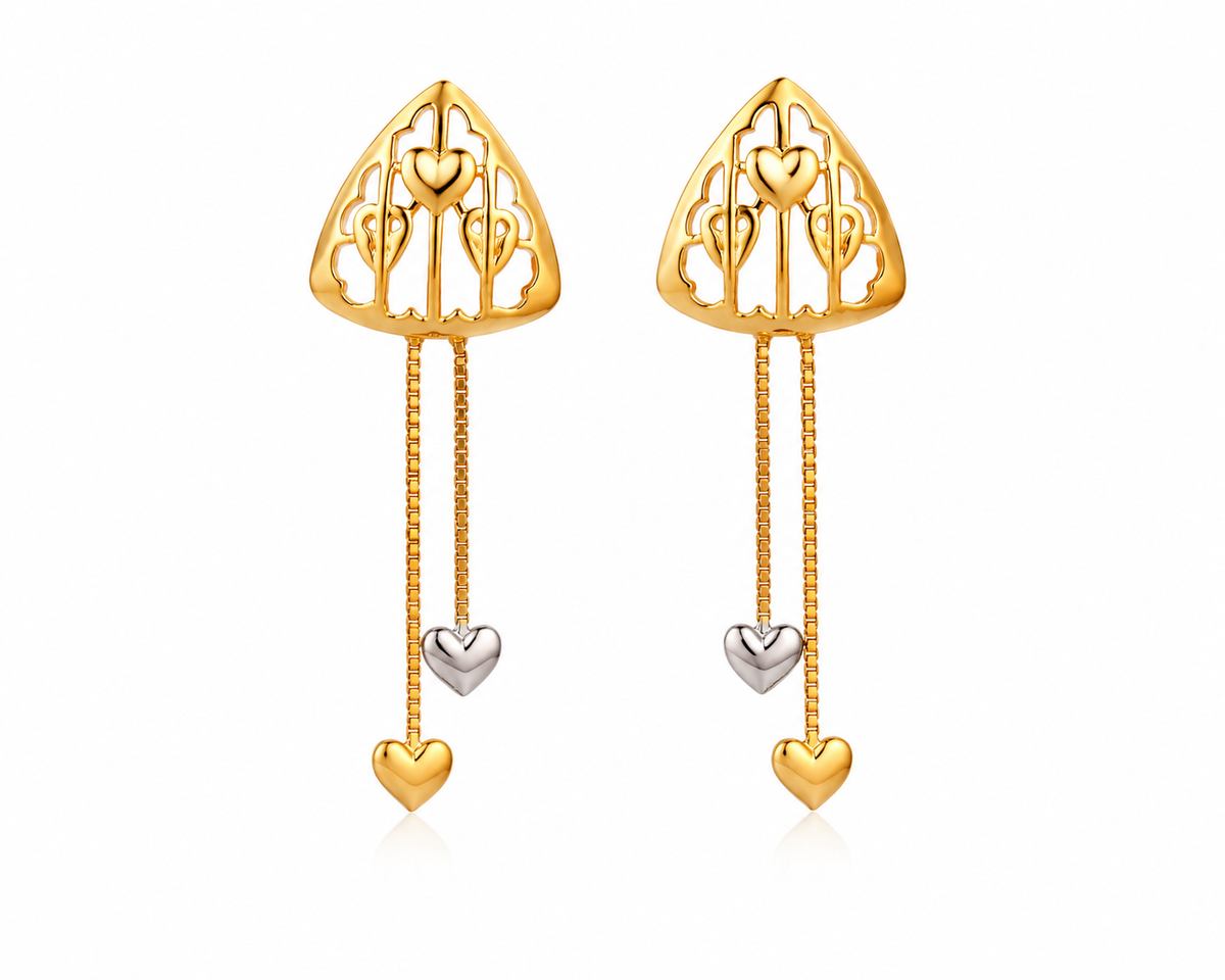 Heart Cascade Earrings