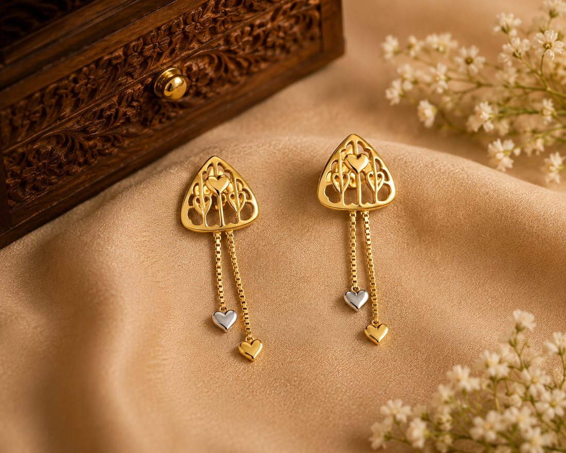 Heart Cascade Earrings