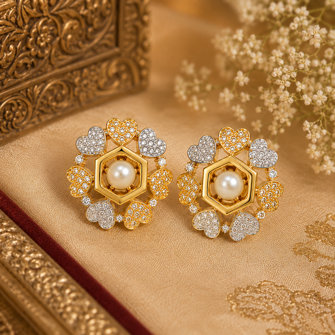 Pearl Petal Studs