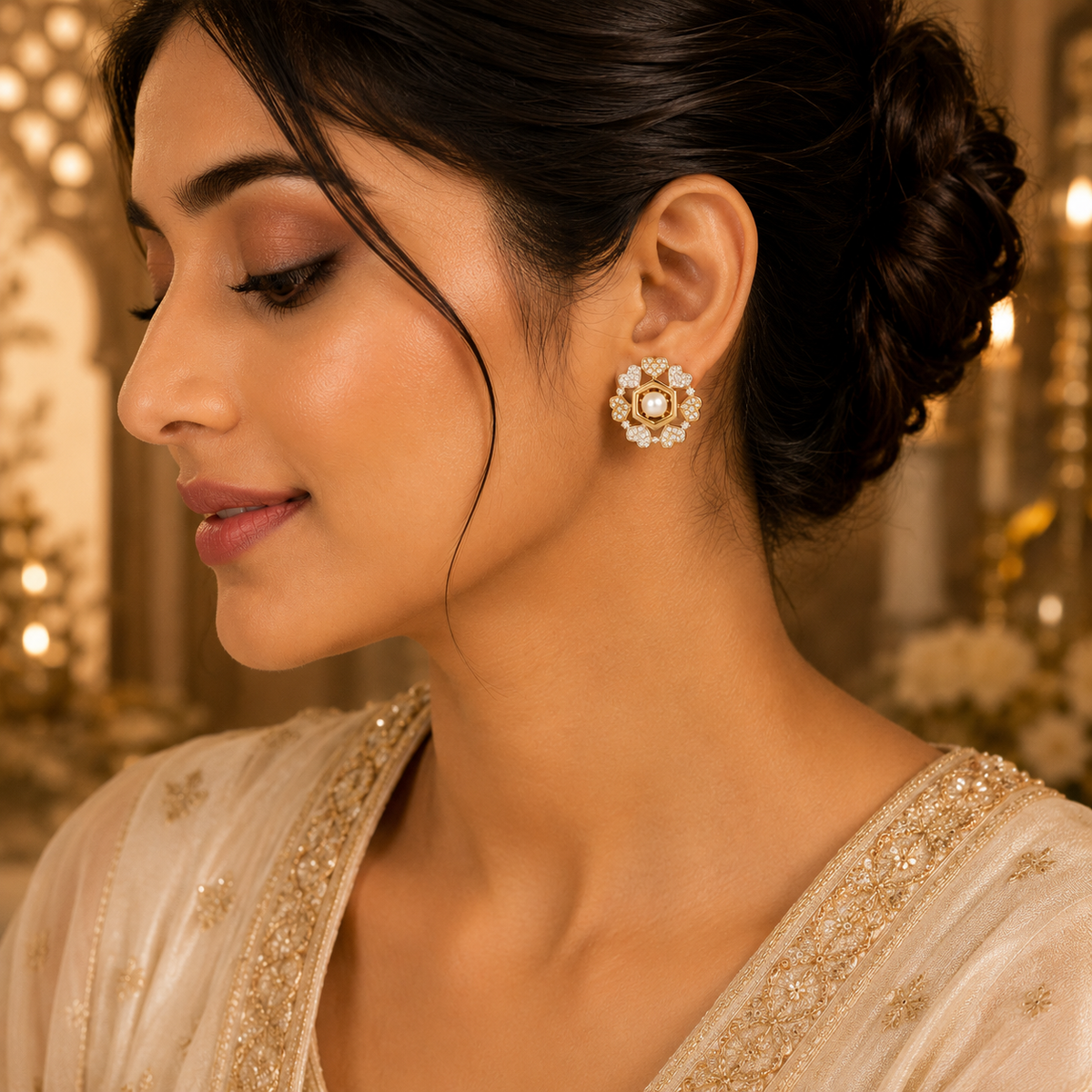 Pearl Petal Studs