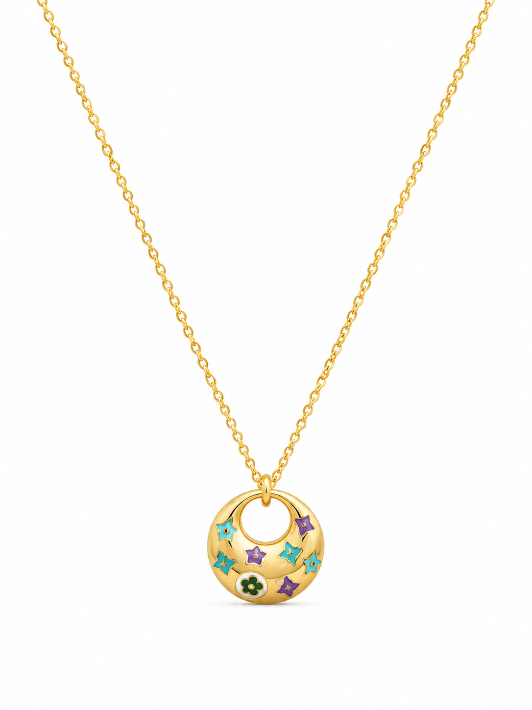 Moonlit Enamel Pendant