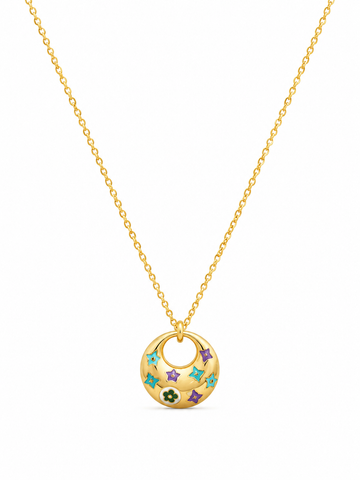 Moonlit Enamel Pendant