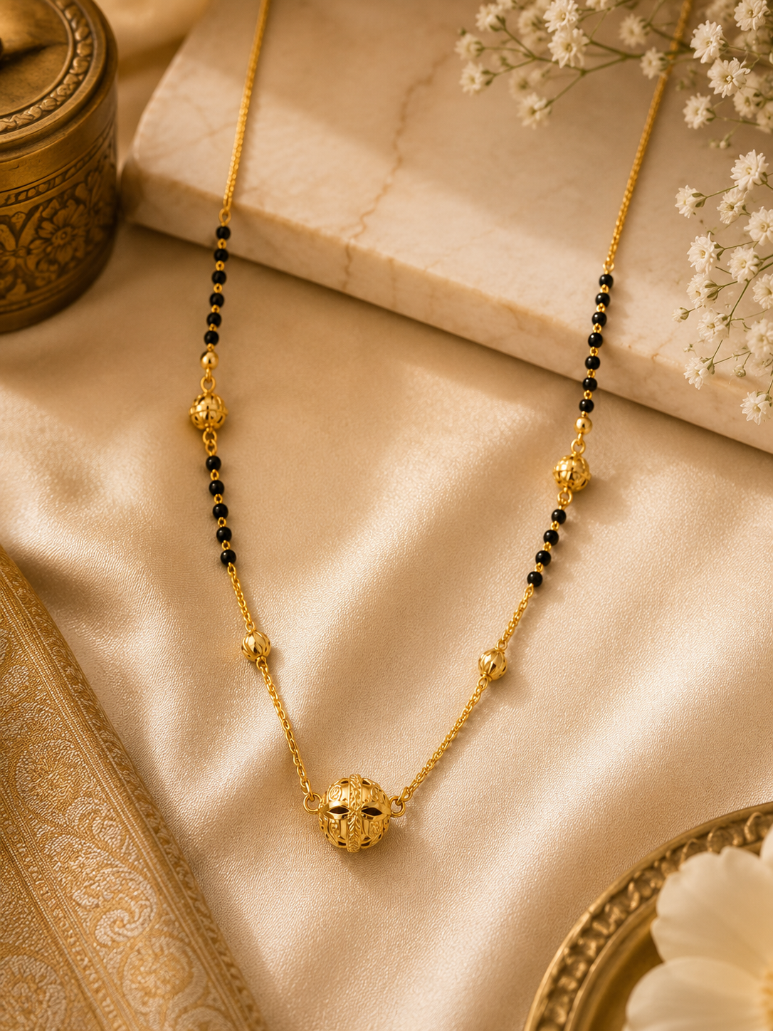 Classic Gold Bead Mangalsutra