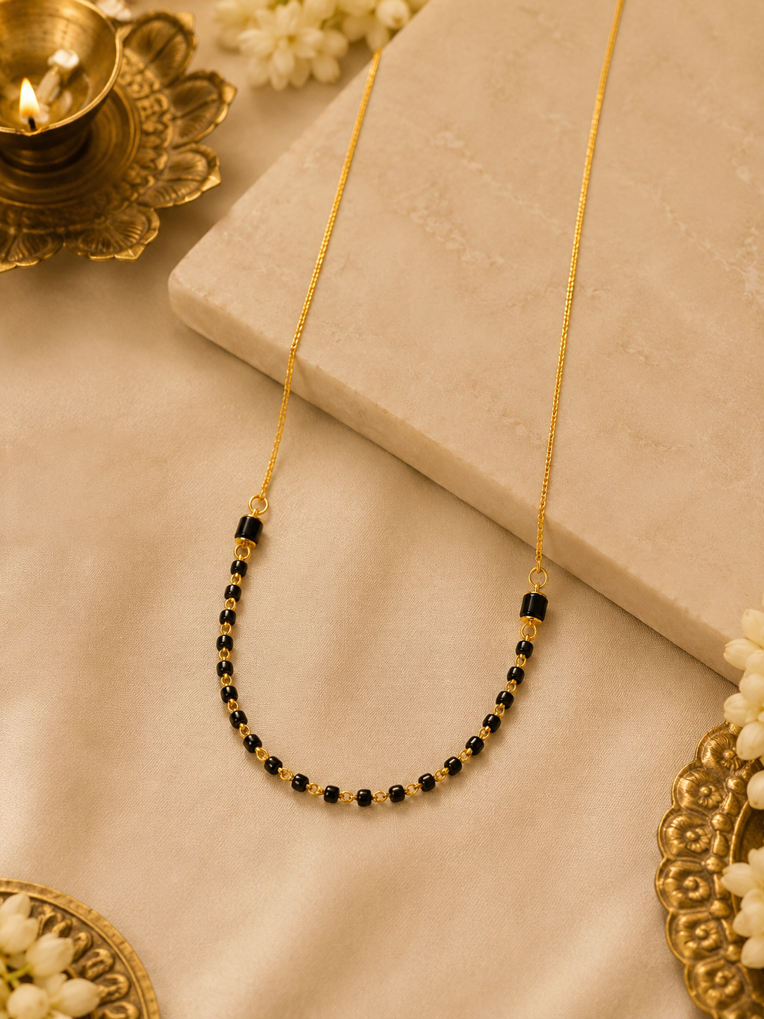 Black bead Mangalsutra chain