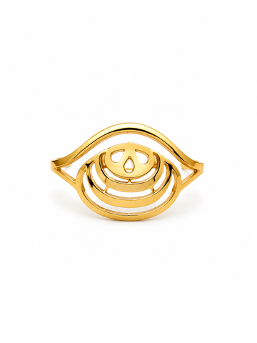 Golden Nazar Ring