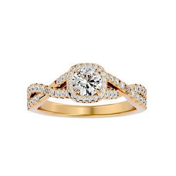 Gwyneth Solitaire Halo Ring