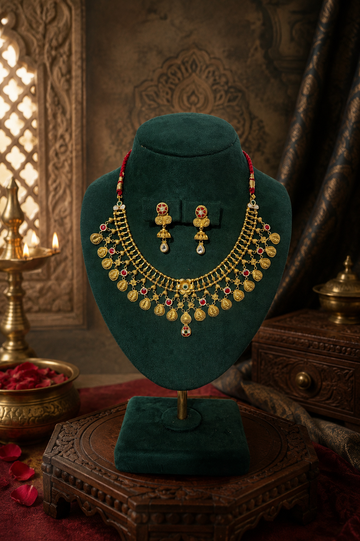 Rajvaadi jhalar necklace