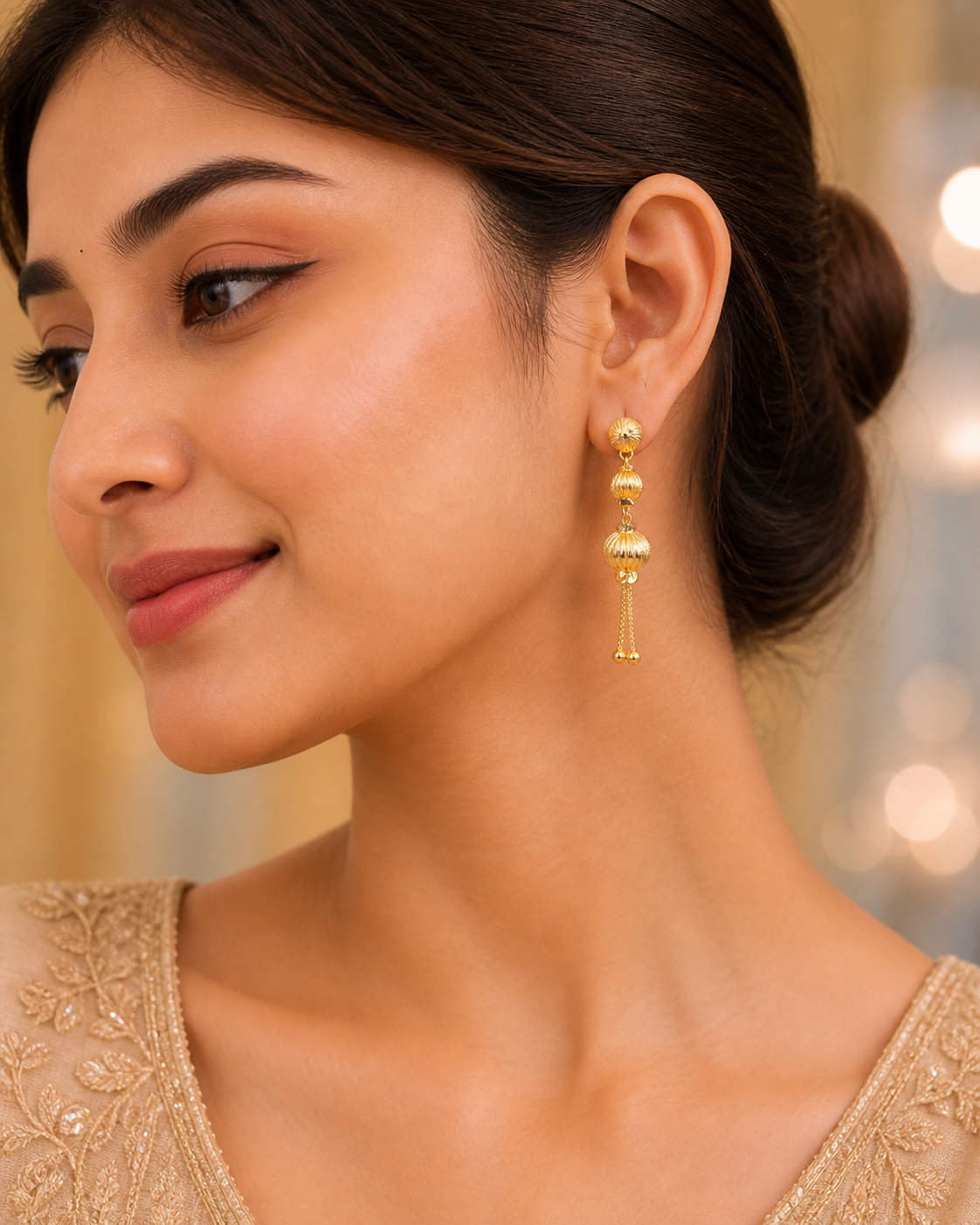 Sunehri Tassel Drops