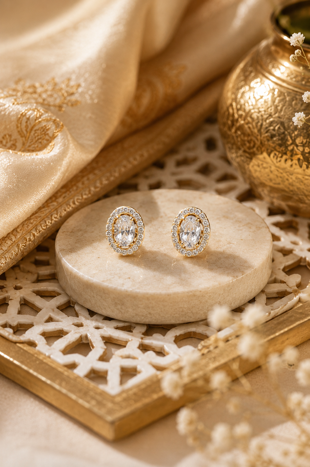 Halo Spark Stud Earrings