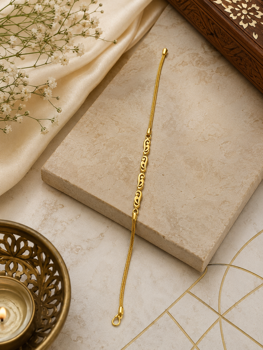 Golden Charm Chain Bracelet