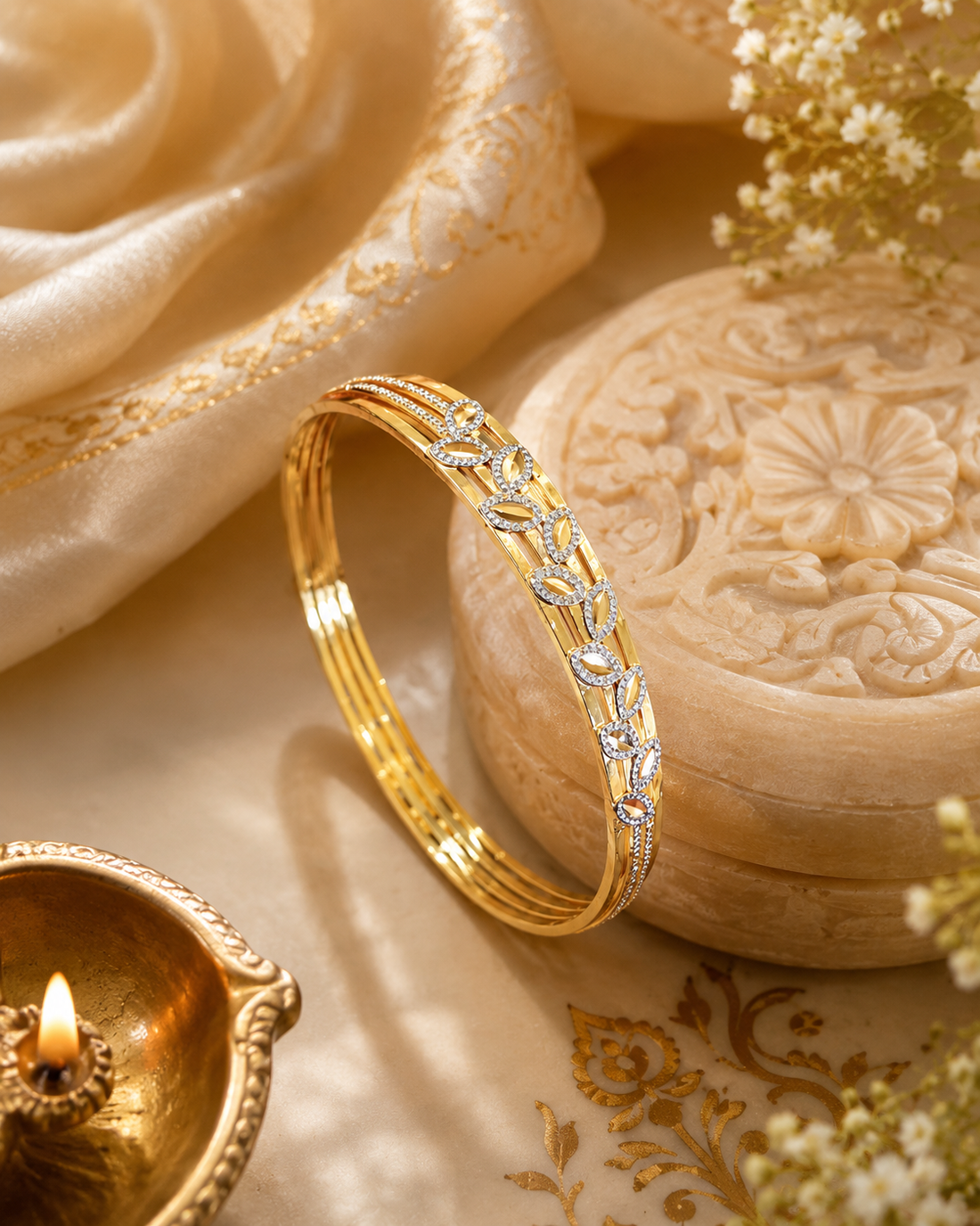 Leaf Lattice Bangle